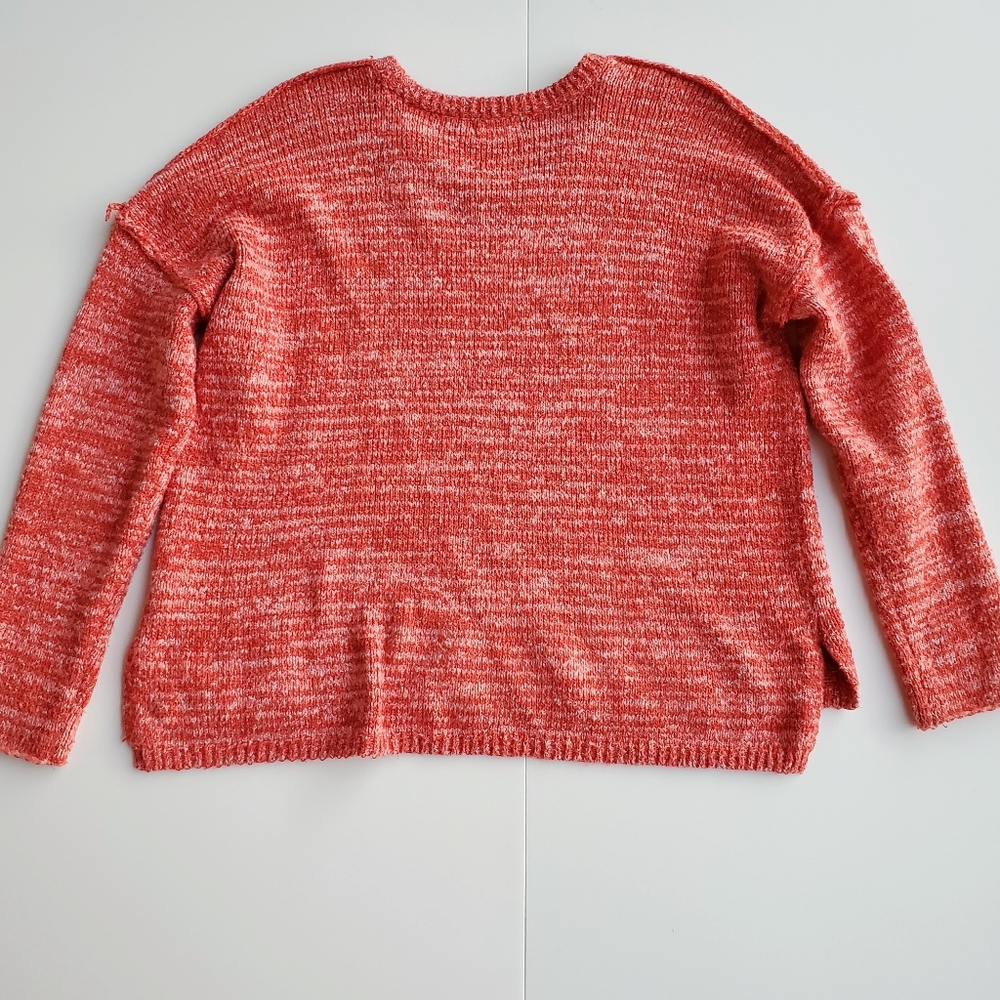 BDG Heathered Orange Drop Shoulder Sweater - Picture 4 of 7